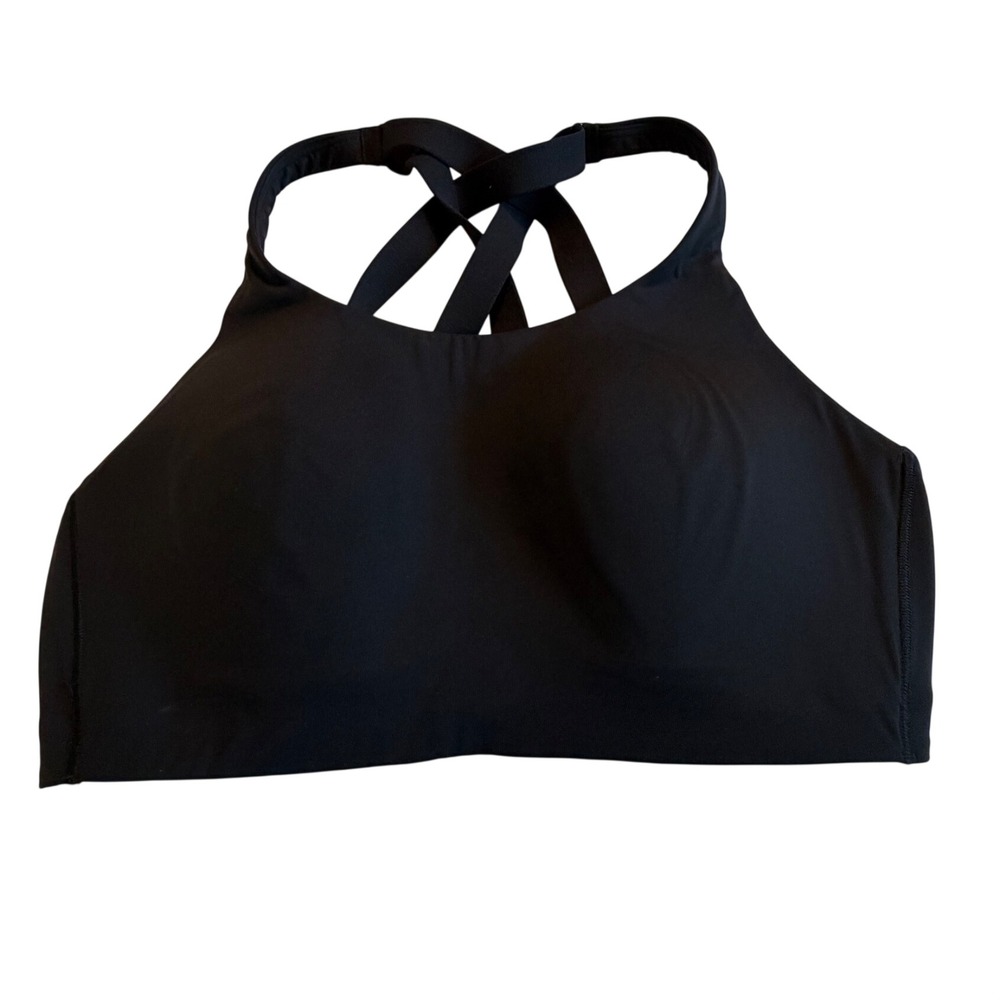 Lululemon AirSupport Bra Women 36D Black Excellent High Support Strappy